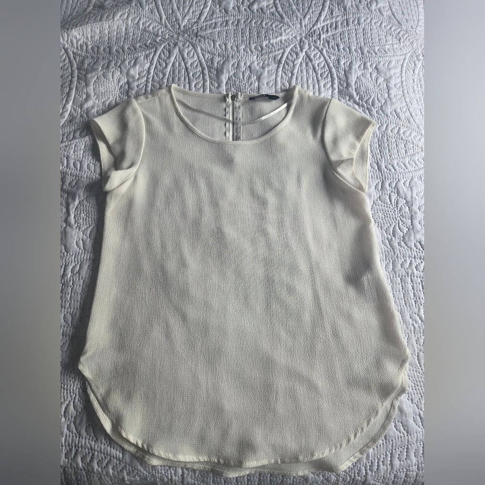 ONLY Off-White Women's Cap Sleeve Blouse
